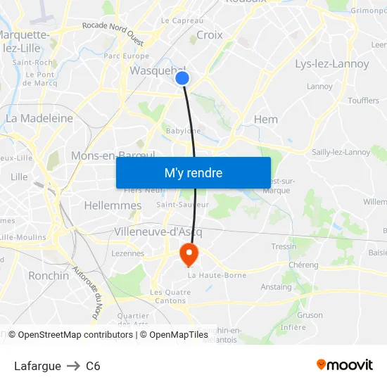 Lafargue to C6 map