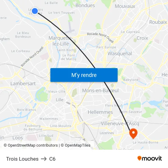 Trois Louches to C6 map