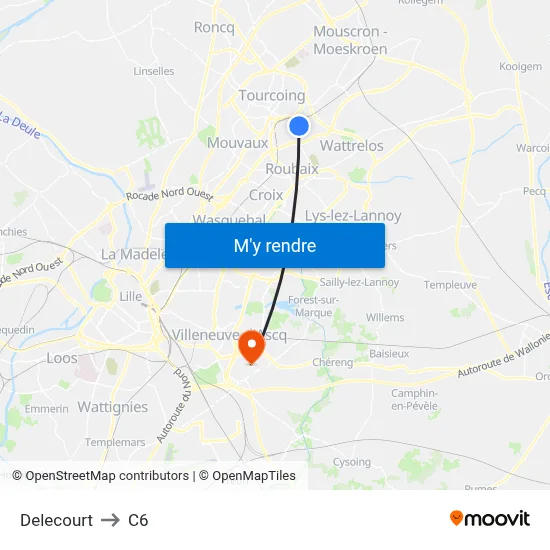 Delecourt to C6 map