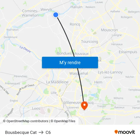 Bousbecque Cat to C6 map