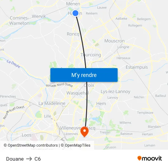 Douane to C6 map