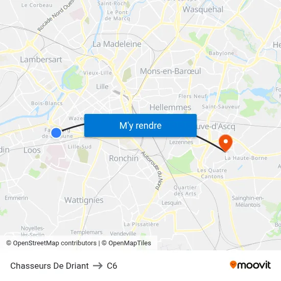 Chasseurs De Driant to C6 map