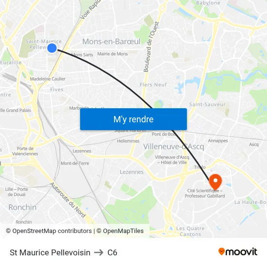 St Maurice Pellevoisin to C6 map