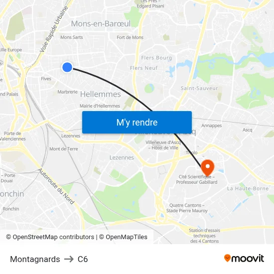 Montagnards to C6 map