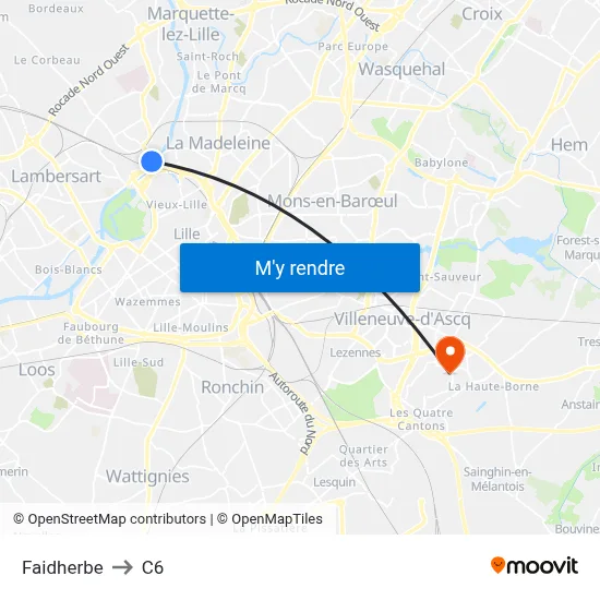 Faidherbe to C6 map