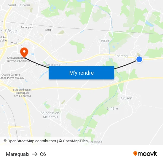 Marequaix to C6 map