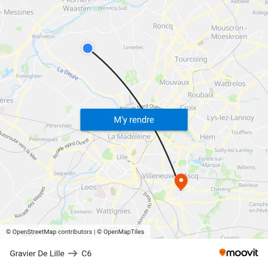Gravier De Lille to C6 map