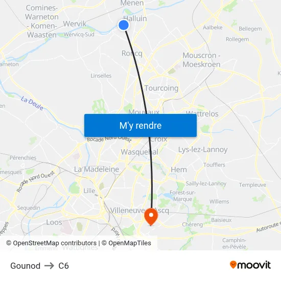 Gounod to C6 map