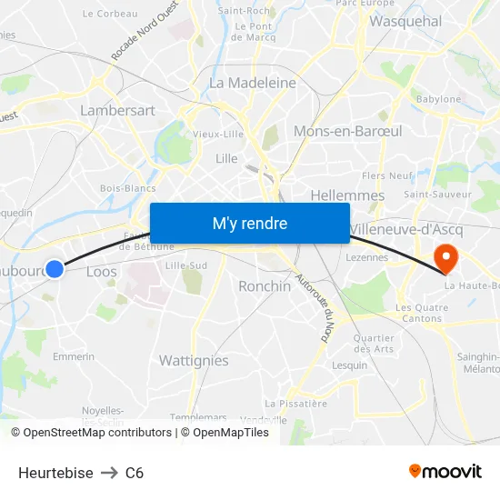 Heurtebise to C6 map