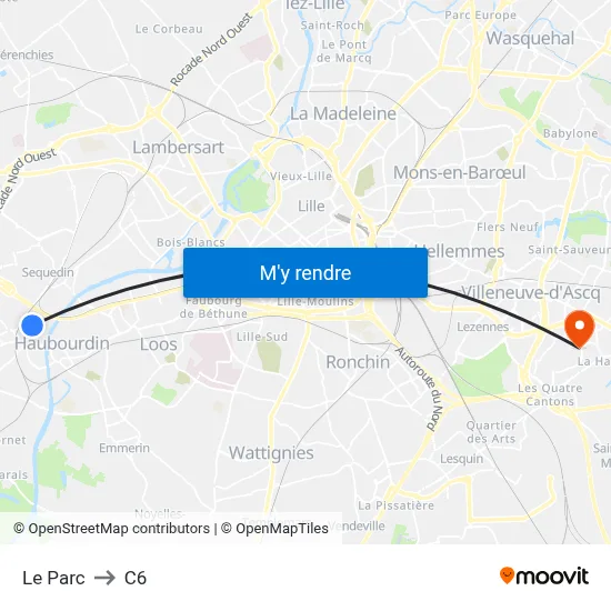 Le Parc to C6 map