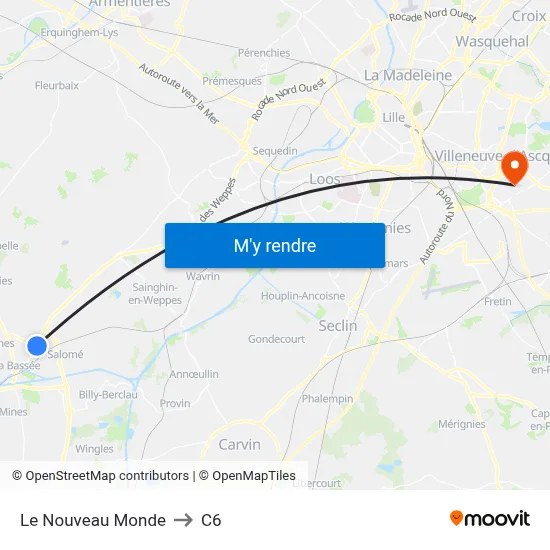 Le Nouveau Monde to C6 map