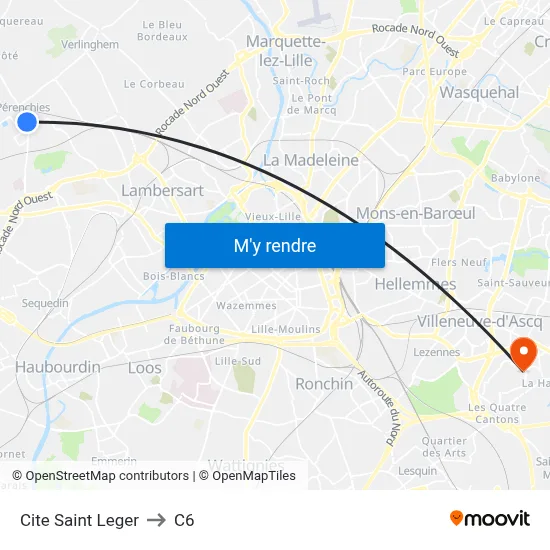 Cite Saint Leger to C6 map