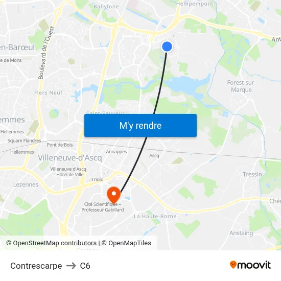 Contrescarpe to C6 map
