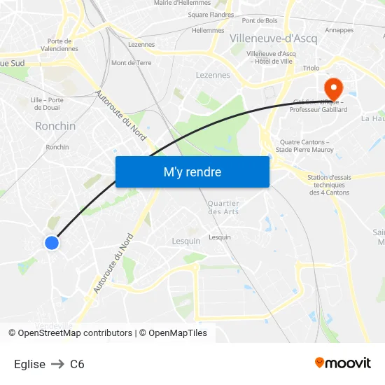 Eglise to C6 map