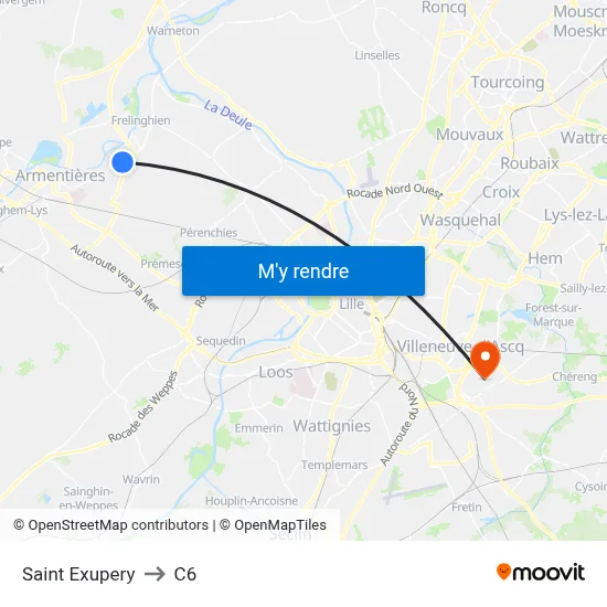 Saint Exupery to C6 map