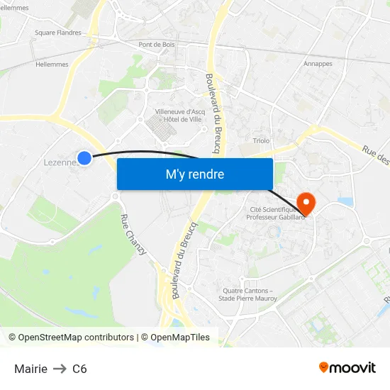 Mairie to C6 map