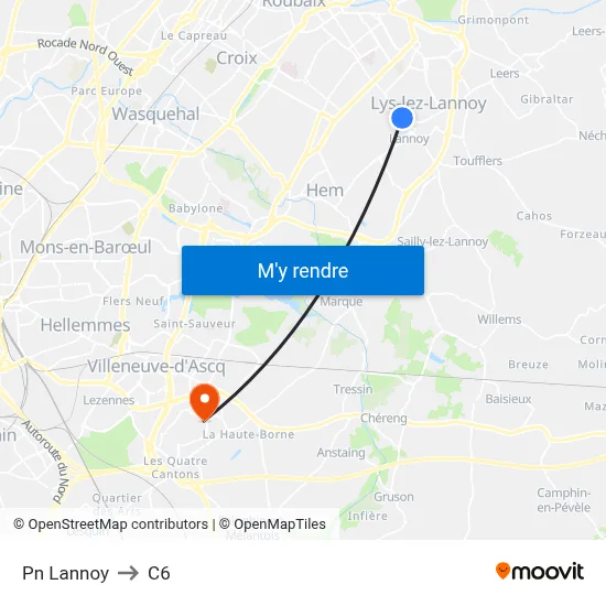 Pn Lannoy to C6 map