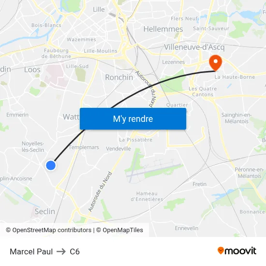 Marcel Paul to C6 map