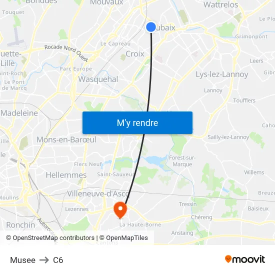 Musee to C6 map