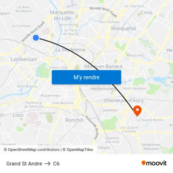 Grand St Andre to C6 map