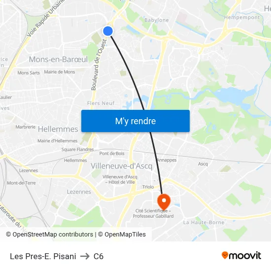 Les Pres-E. Pisani to C6 map