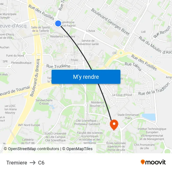 Tremiere to C6 map
