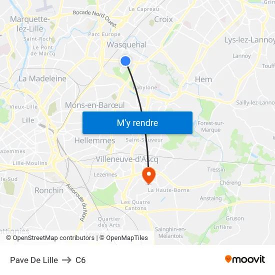 Pave De Lille to C6 map