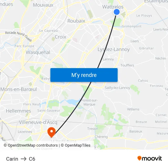 Carin to C6 map