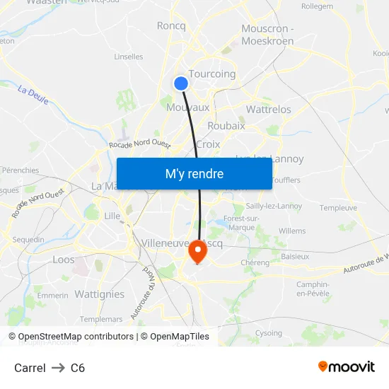 Carrel to C6 map