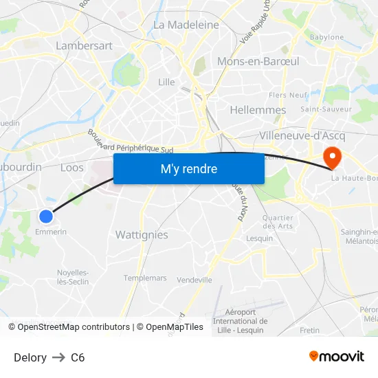 Delory to C6 map