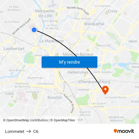 Lommelet to C6 map