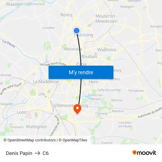 Denis Papin to C6 map
