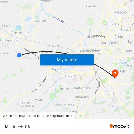 Mairie to C6 map