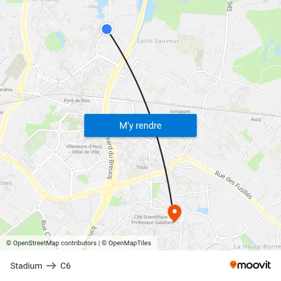Stadium to C6 map