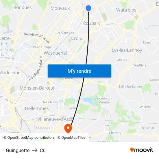 Guinguette to C6 map