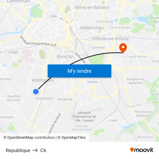 Republique to C6 map