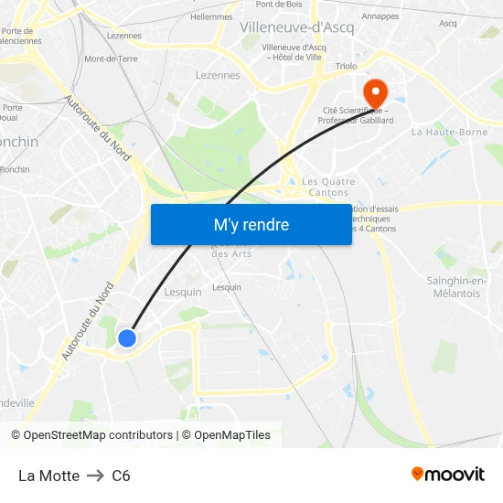 La Motte to C6 map