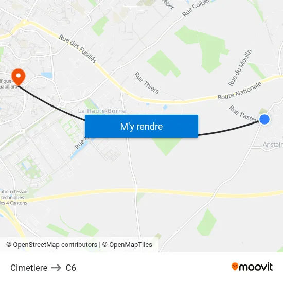 Cimetiere to C6 map