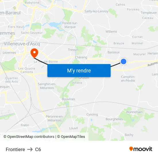 Frontiere to C6 map
