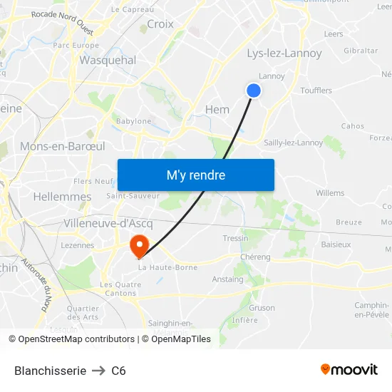 Blanchisserie to C6 map