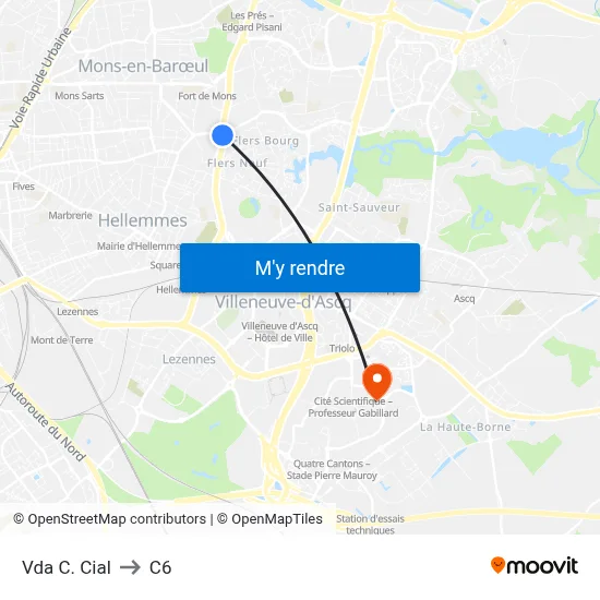 Vda C. Cial to C6 map