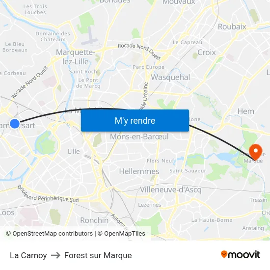 La Carnoy to Forest sur Marque map