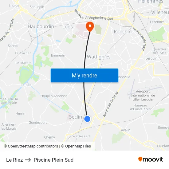 Le Riez to Piscine Plein Sud map