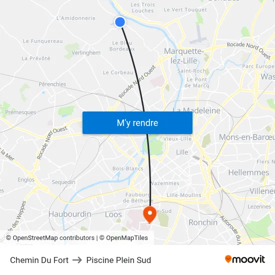 Chemin Du Fort to Piscine Plein Sud map