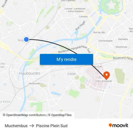 Muchembus to Piscine Plein Sud map