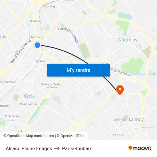 Alsace Plaine Images to Paris-Roubaix map