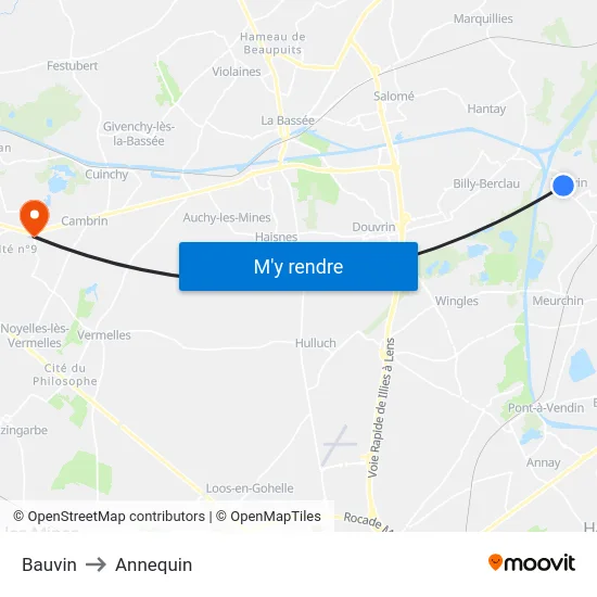 Bauvin to Annequin map