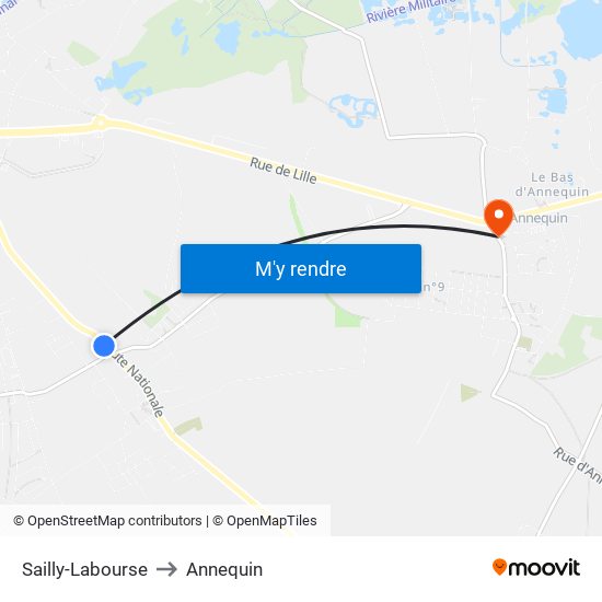 Sailly-Labourse to Annequin map