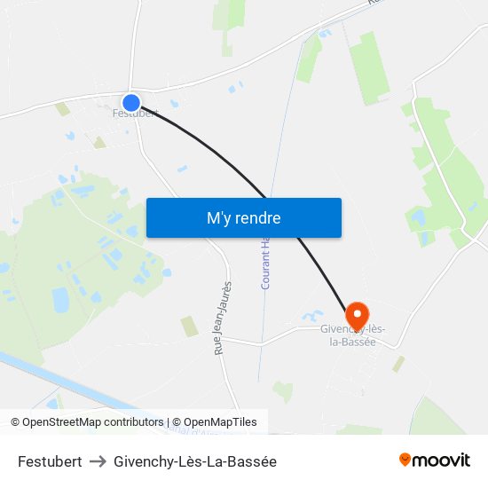 Festubert to Givenchy-Lès-La-Bassée map