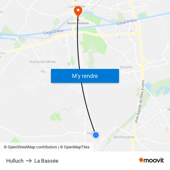Hulluch to La Bassée map